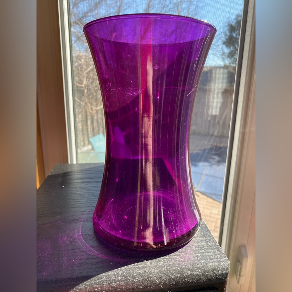 Purple Glass Vase - Unbranded